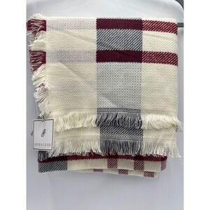 Shiraleah Chicago Ansley Scarf Ivory Plaid Blanket Scarf NWT